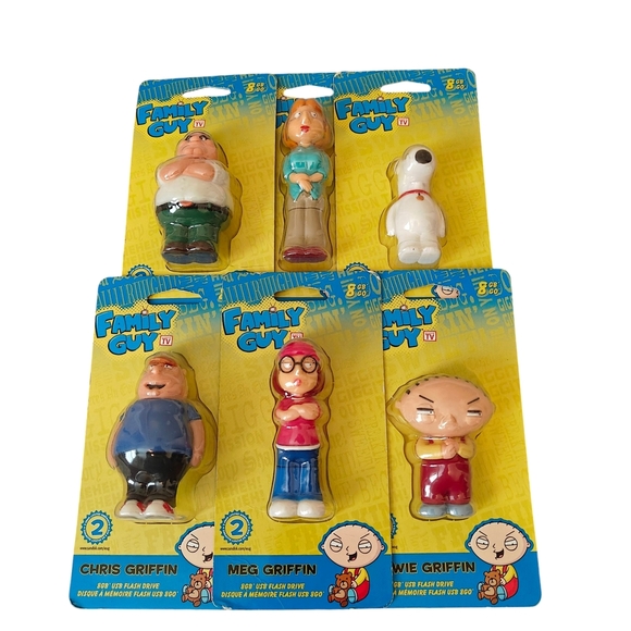 FAMILY GUY NWOT 8gb USB Flash Drive Set - Whole Family w/ Ultra RARE Brian G - Picture 1 of 14